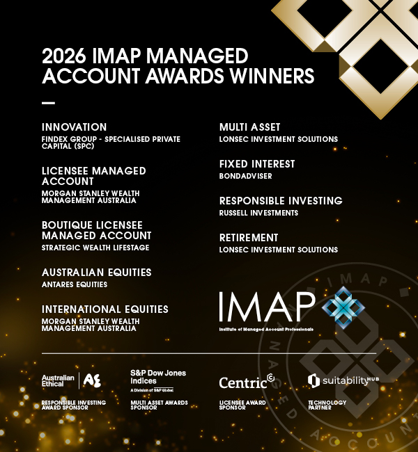 Winners of IMAP's Managed Account Awards 2026